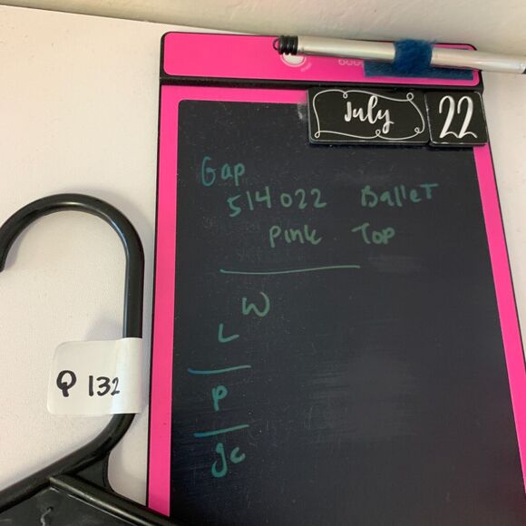 Gap Ballet Pink Tunic Top Womens L Large Mid Sleeves Low Cut Back Cotton Stretch - Picture 9 of 10